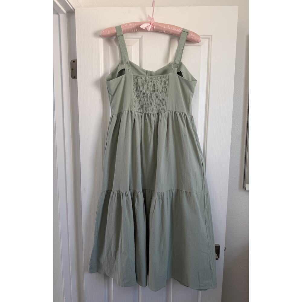 NWT Baltic Børn Sammy Tank Midi Dress - Sage Green - Size M - Picture 7 of 11